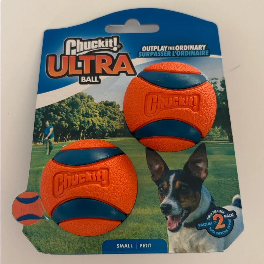 NWT Chuckit! Ultra Balls Two Sets of Two Compatible w/Small Chuckit! Launchers